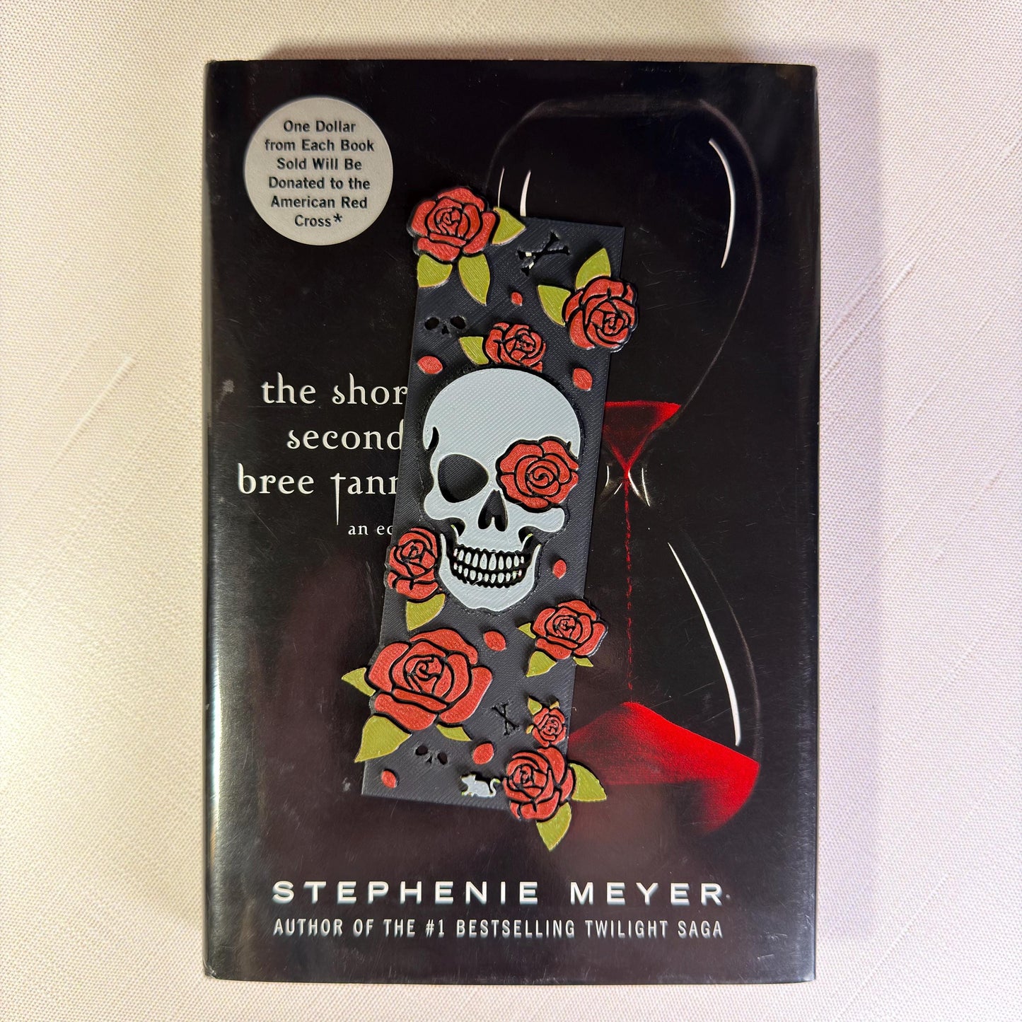 Gothic Skull And Roses Bookmark