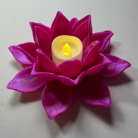 Lotus Flower Tealight Holder | Floral Bookshelf Decor | Cozy Reading Nook