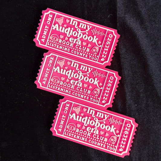 In My Audiobook Era Book Club Ticket Bookshelf Sitter