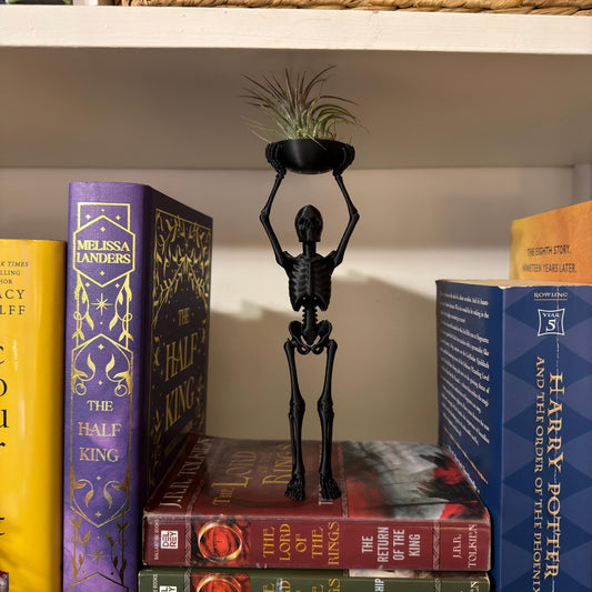 Gothic Skeleton Yoga Pose Air Plant Holder | Home Decor | Personalized Gifts | Planter | Desk Decor