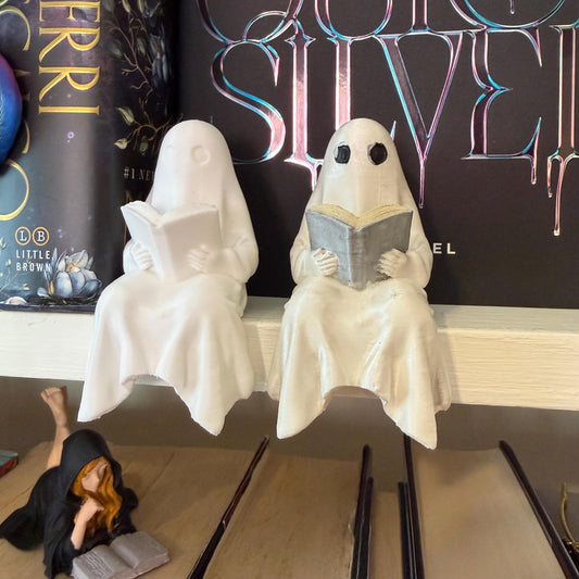Book Reading Ghost Perchling | Shelf Sitter