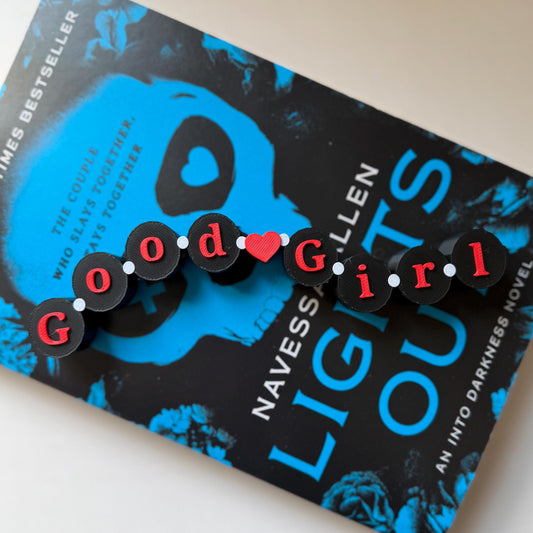 Good Girl Friendship Bracelet Sign | Bookshelf Sitter