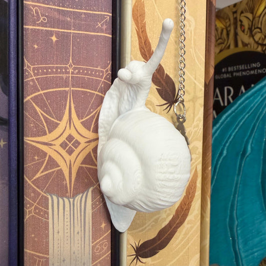 Snail Book Spine Hugger Shelf Decor | Cottagecore Dark Academia Accessory | Magnetic Wall Art