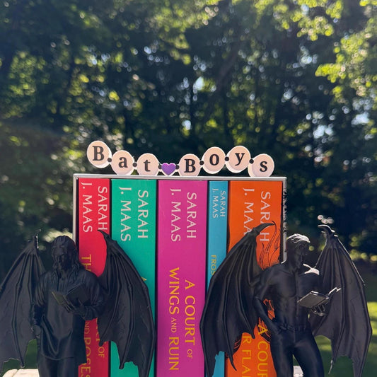 Bat Boys Friendship Bracelet Sign | Fantasy Inspired Bookshelf Sitter
