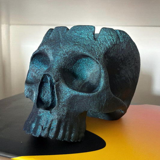 Gothic Skull Tealight Holder | Dark Academia Bookshelf Decor