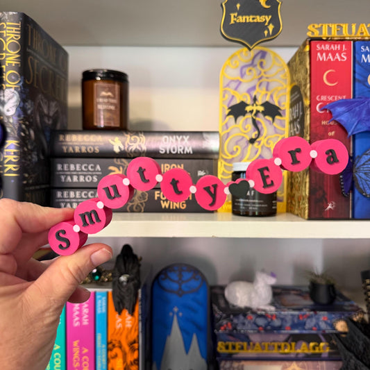 Smutty Era Friendship Bracelet Sign | Spicy Romance Bookshelf Decor | Bookish Shelf Sitter