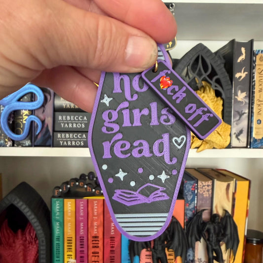 Hot Girls Read Motel Style Keychain