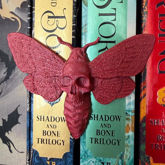 Gothic Skull Moth Book Spine Hugger | Magnet