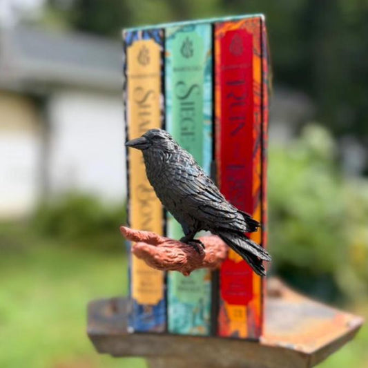 Raven on a Branch Bookshelf Decoration Spine Hugger