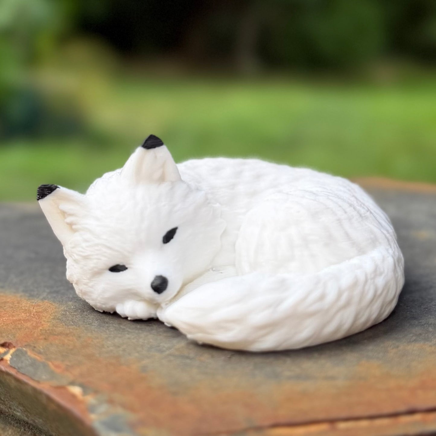 Arctic Fox Shelf Sitter | Fantasy Companion Figurine | Bookish Animal Decor | Familiar | Fey and Alchemy Inspired