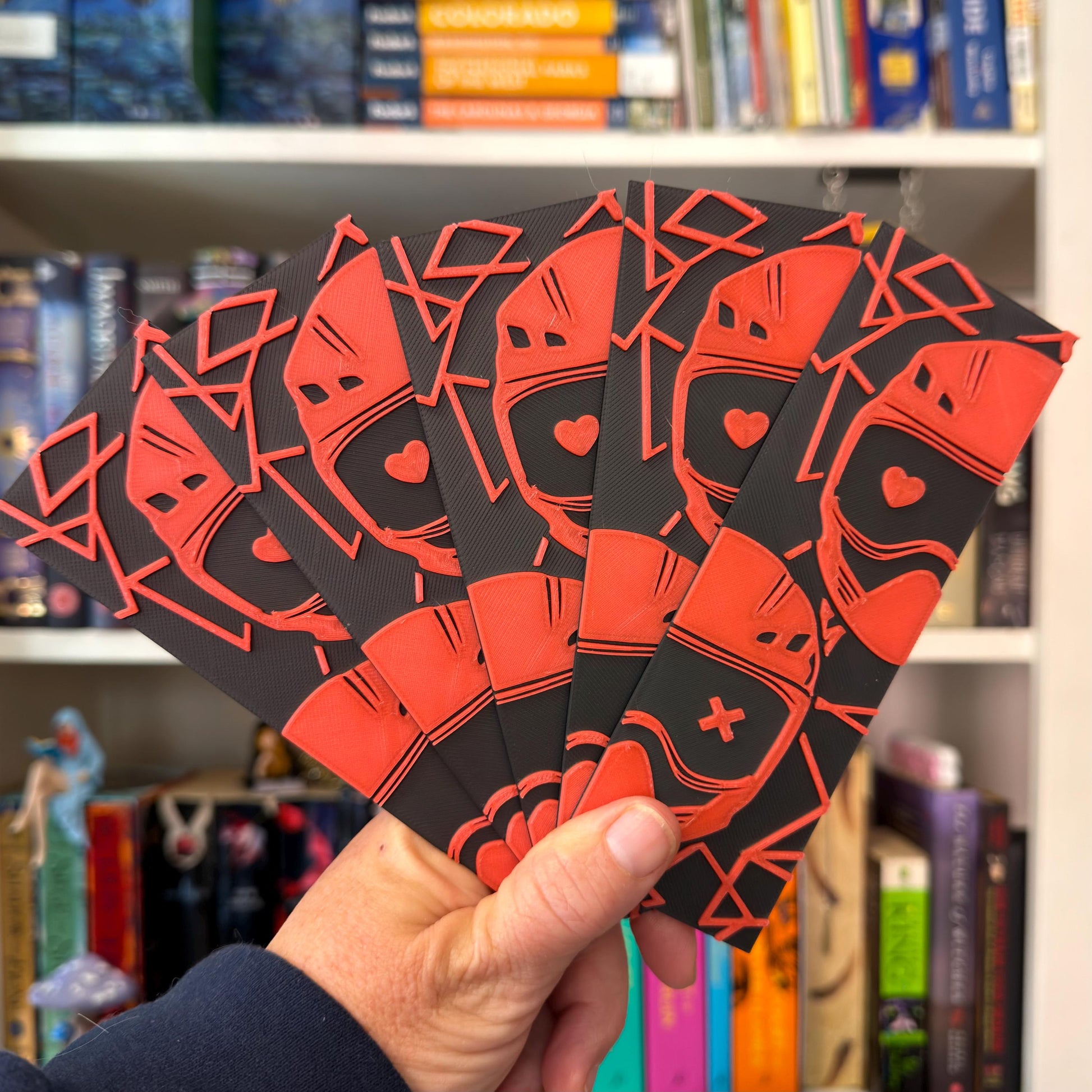 Red Mask Dark Romance Bookmark | BookTok Book Boyfriend | Caught Up Into Darkness Inspired