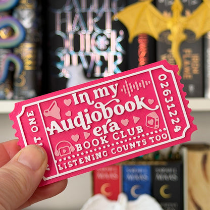 In My Audiobook Era Book Club Ticket Bookshelf Sitter