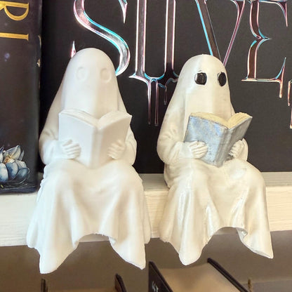 Book Reading Ghost Perchling | Shelf Sitter