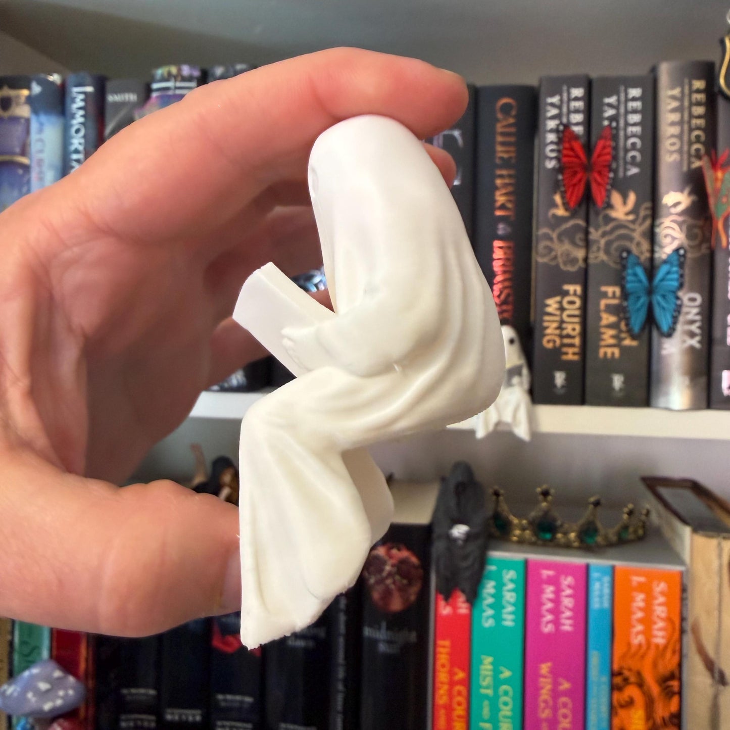 Book Reading Ghost Perchling | Shelf Sitter