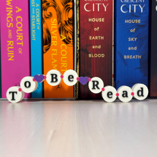 To Be Read Friendship Bracelet Sign | TBR Bookshelf Sitter