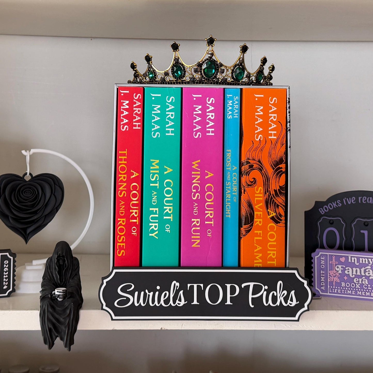 Suriel's Top Picks Bookshelf Sign | ACOTAR Inspired Home Decor