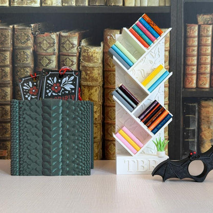 Miniature Floral Angled Bookcase Book Tracker