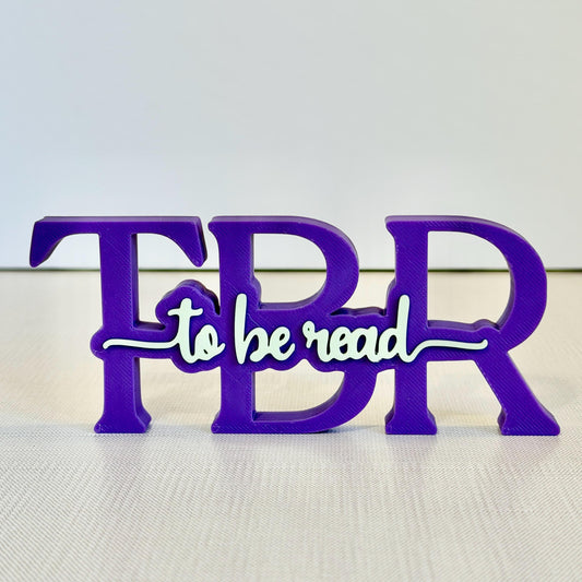 TBR To Be Read Bookshelf Sign | Shelf Sitter