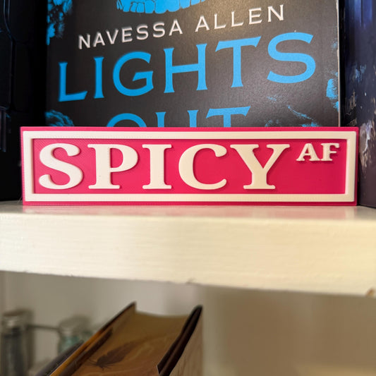Spicy Bookshelf Street Signs (Customizable) Bookcase Sign