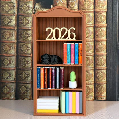 Miniature Scalloped Bookcase Book Tracker