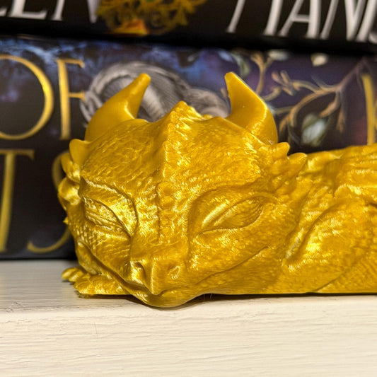 Sleeping Baby Dragon Perchling | Fantasy Bookshelf Decor