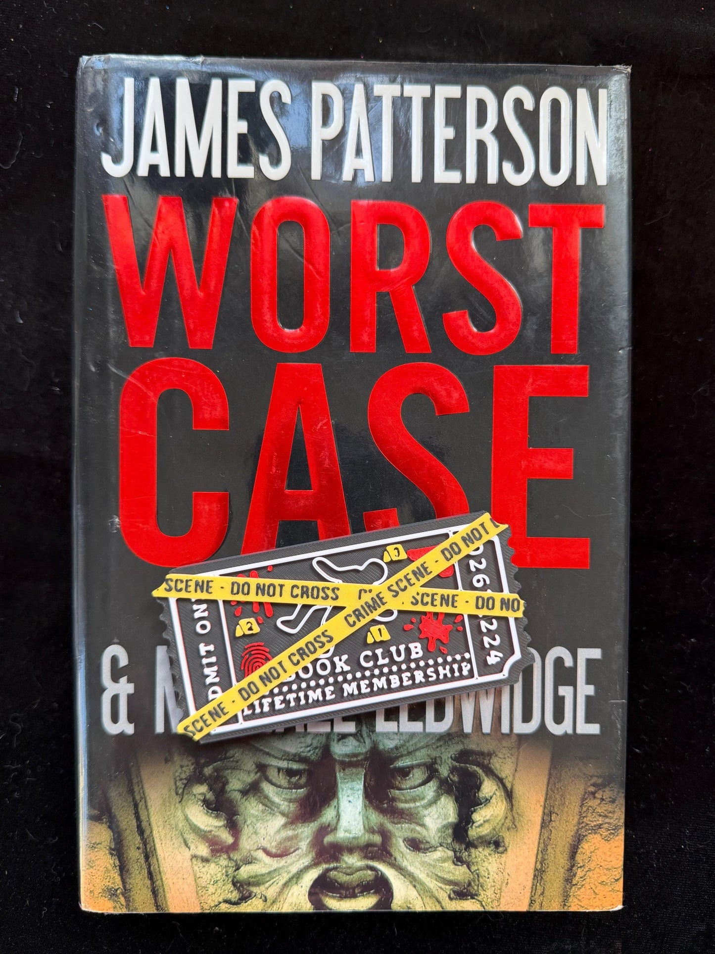 Crime Scene Book Club Ticket Bookshelf Sitter