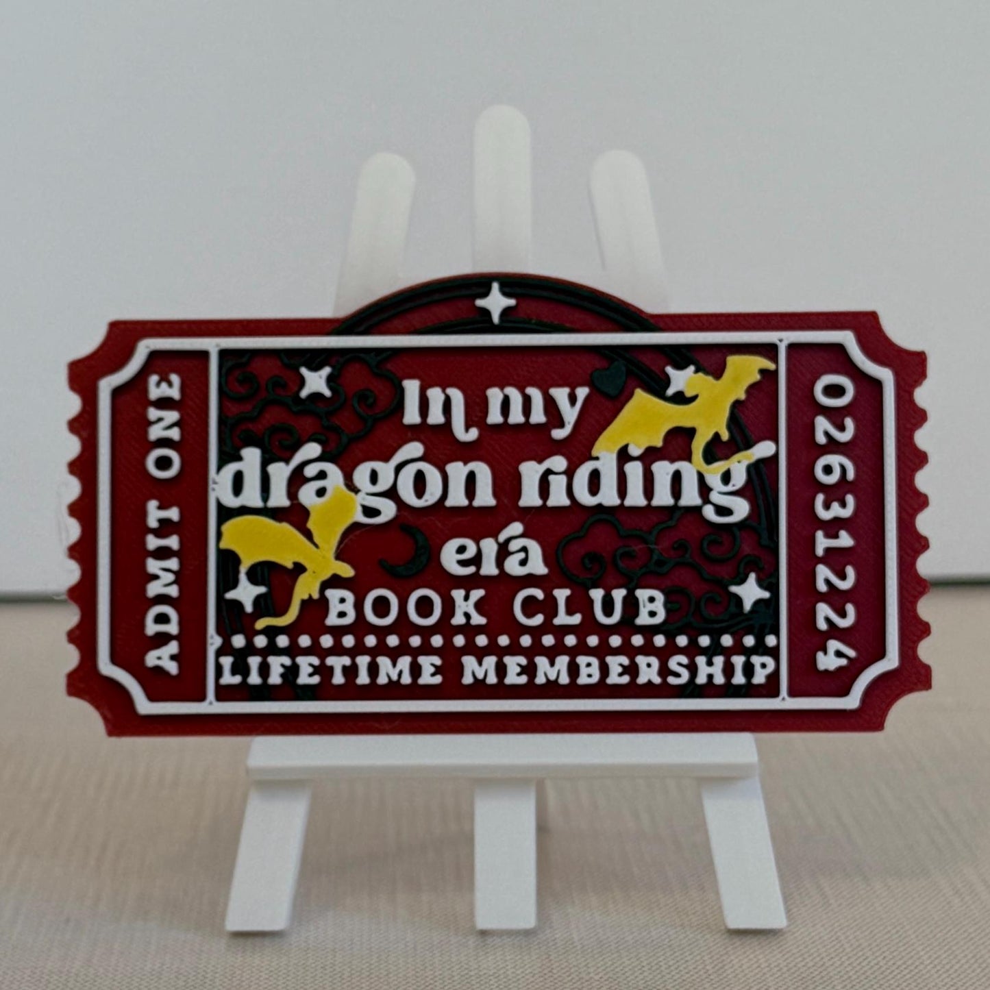 Book Club Ticket Display Easel Stand