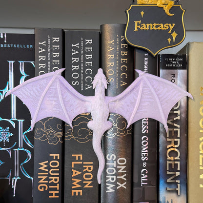 Dragon Book Spine Hugger | Fantasy 3D Printed Bookshelf Decor