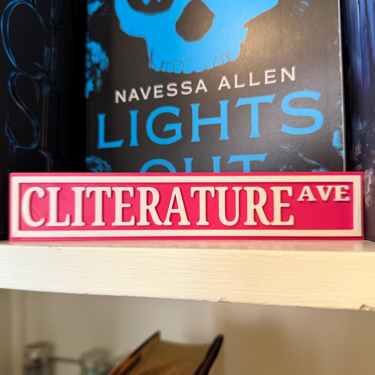 Cliterature Bookshelf Street Signs Bookcase Sign