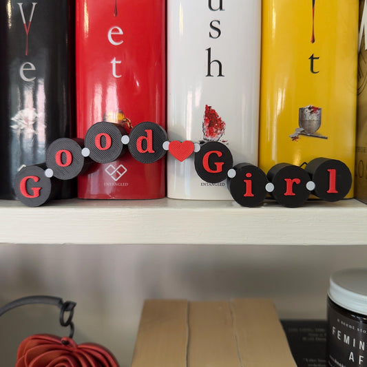 Good Girl Friendship Bracelet Sign | Bookshelf Sitter