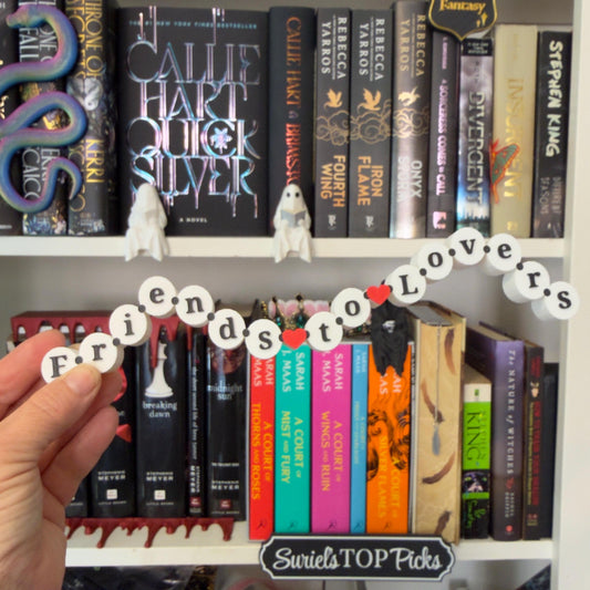 Friends to Lovers Friendship Bracelet Sign | Bookshelf Sitter