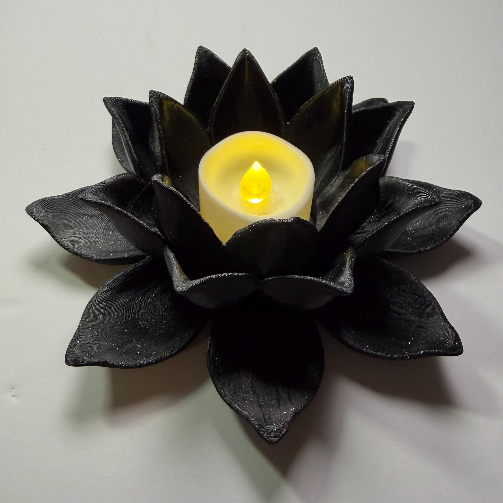 Lotus Flower Tealight Holder | Floral Bookshelf Decor | Cozy Reading Nook