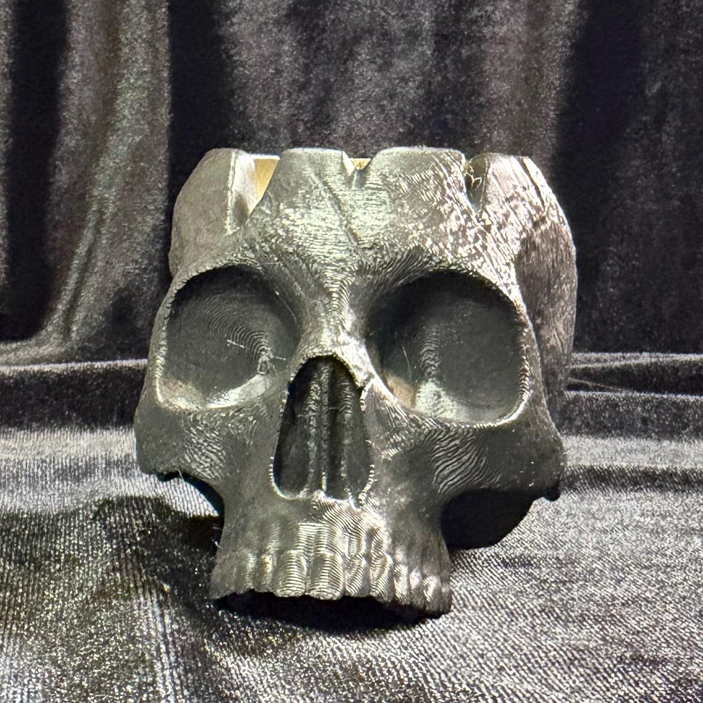 Gothic Skull Tealight Holder | Dark Academia Bookshelf Decor