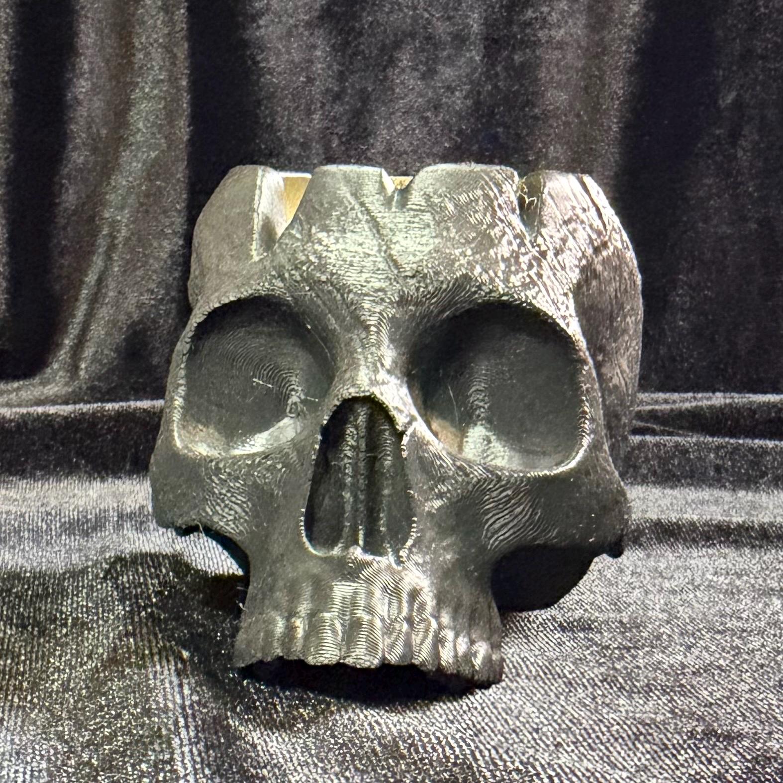 Gothic Skull Tealight Holder | Dark Academia Bookshelf Decor
