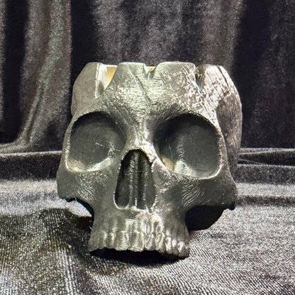 Gothic Skull Tealight Holder | Dark Academia Bookshelf Decor