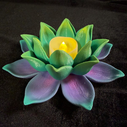 Lotus Flower Tealight Holder | Floral Bookshelf Decor | Cozy Reading Nook