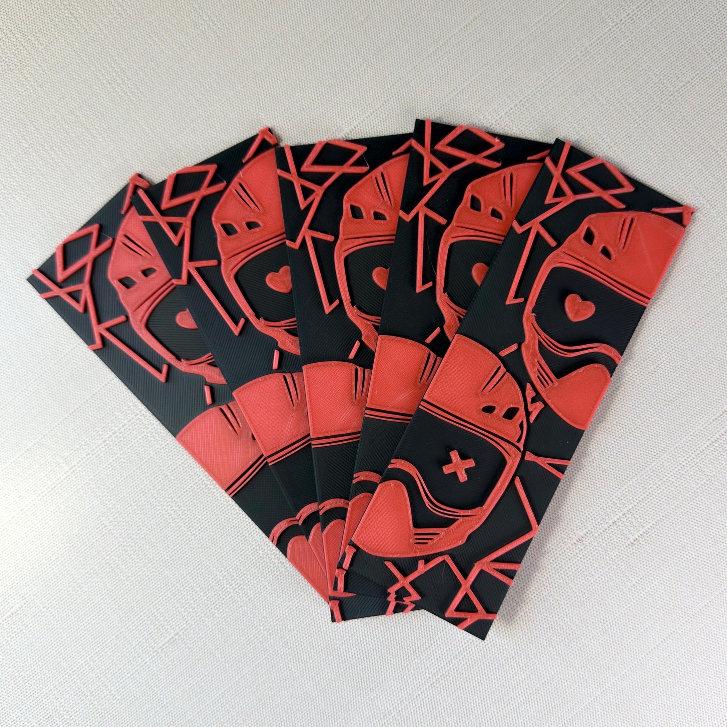 Red Mask Dark Romance Bookmark | BookTok Book Boyfriend | Caught Up Into Darkness Inspired