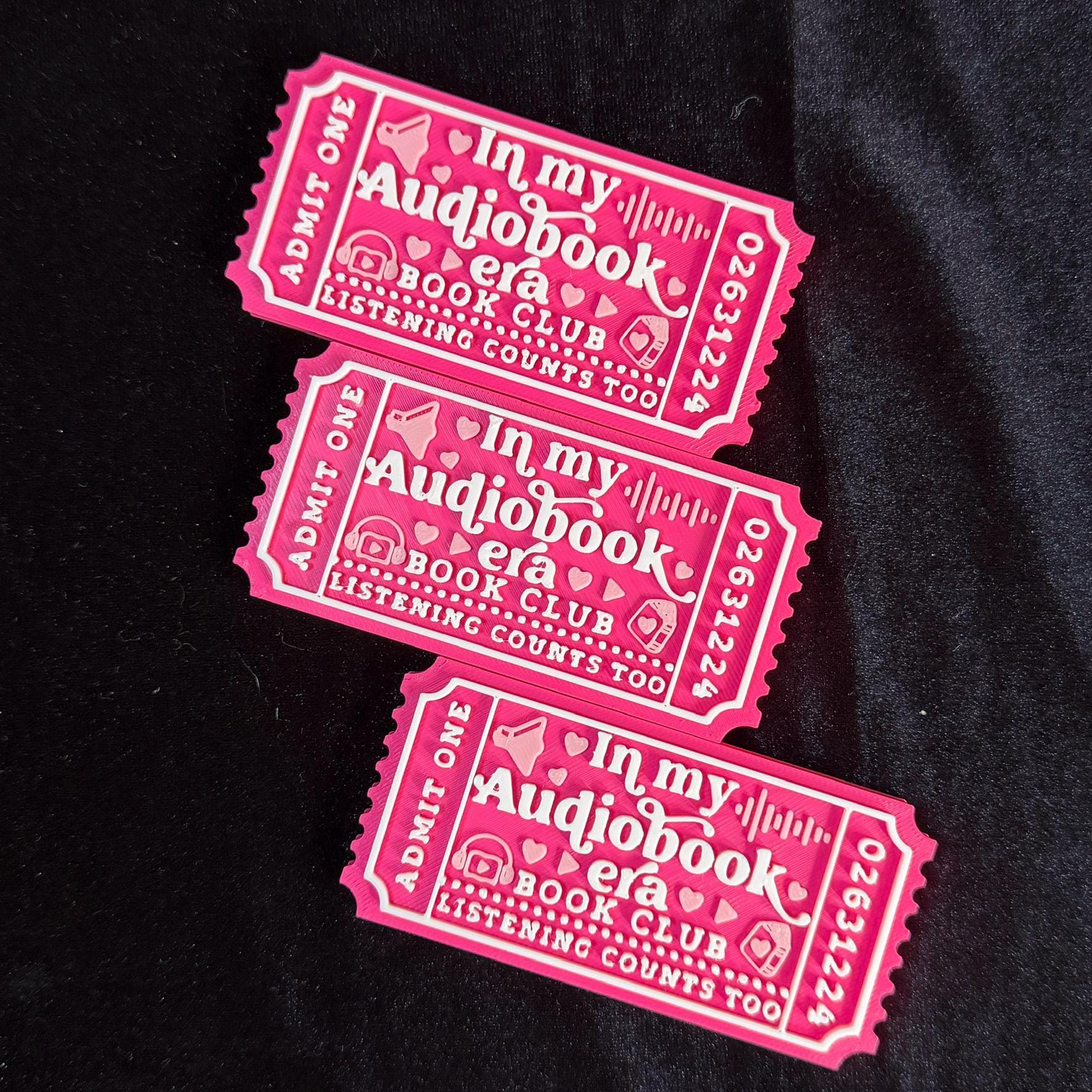 In My Audiobook Era Book Club Ticket Bookshelf Sitter