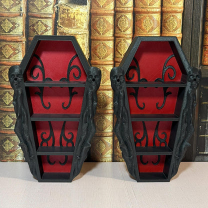 Miniature Coffin Bookcase Book Tracker