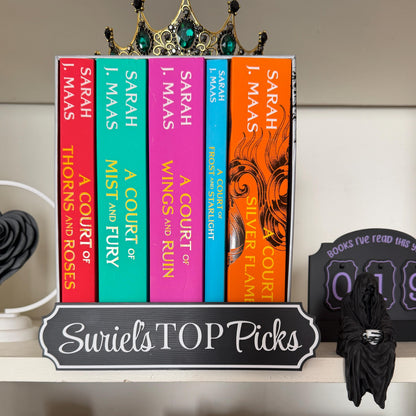 Suriel's Top Picks Bookshelf Sign | ACOTAR Inspired Home Decor
