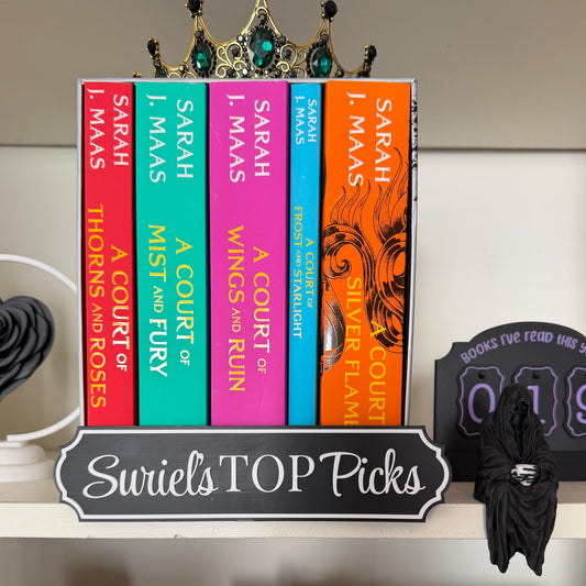 Suriel's Top Picks Bookshelf Sign | ACOTAR Inspired Home Decor
