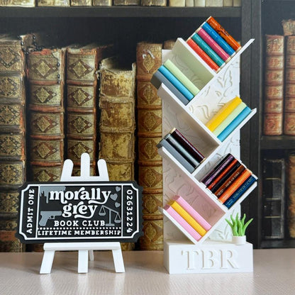 Miniature Floral Angled Bookcase Book Tracker