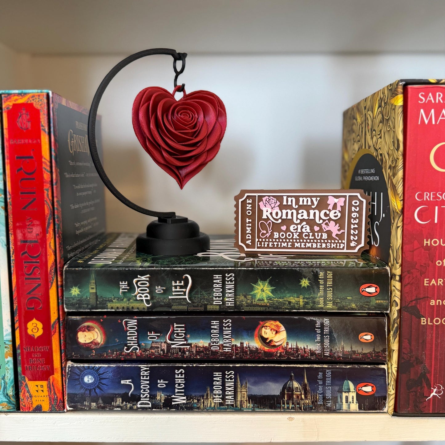In My Romance Era Book Club Ticket Bookshelf Sitter