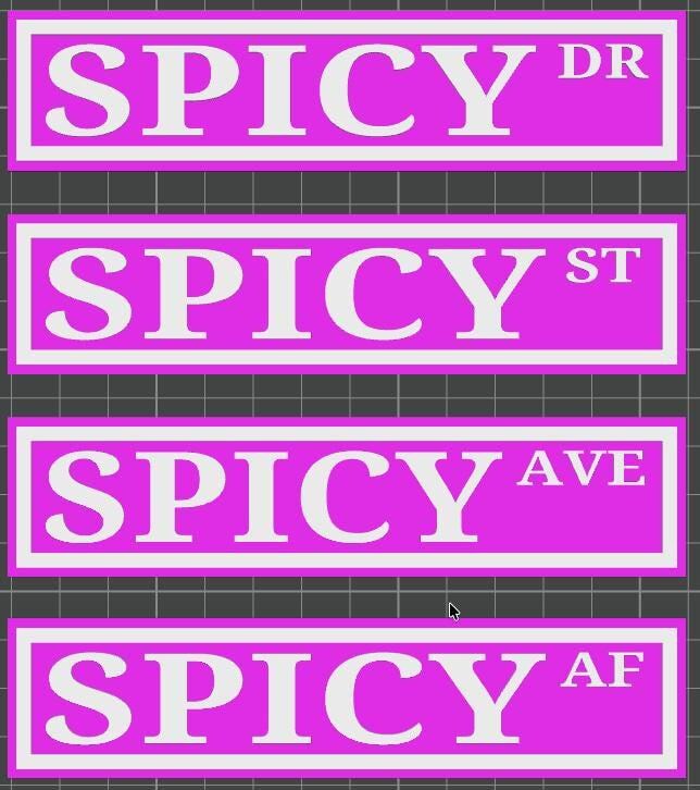 Spicy Bookshelf Street Signs (Customizable) Bookcase Sign