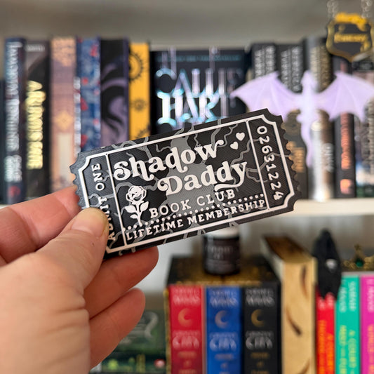 Shadow Daddy Book Club Ticket Bookshelf Sitter