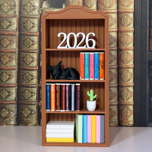 Miniature Scalloped Bookcase Book Tracker