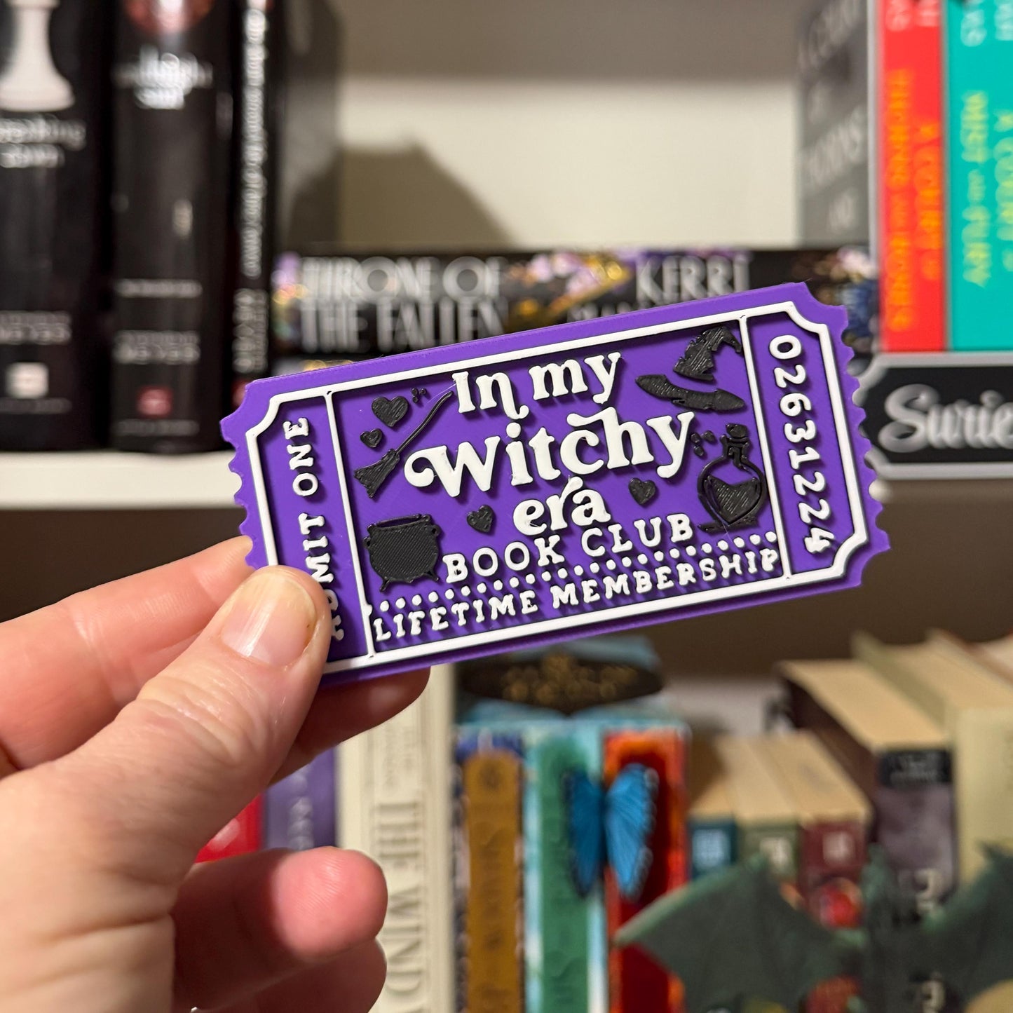 In My Witchy Era Book Club Ticket Bookshelf Sitter