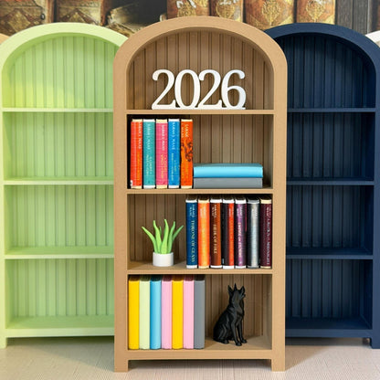 Miniature Arched Bookcase Book Tracker