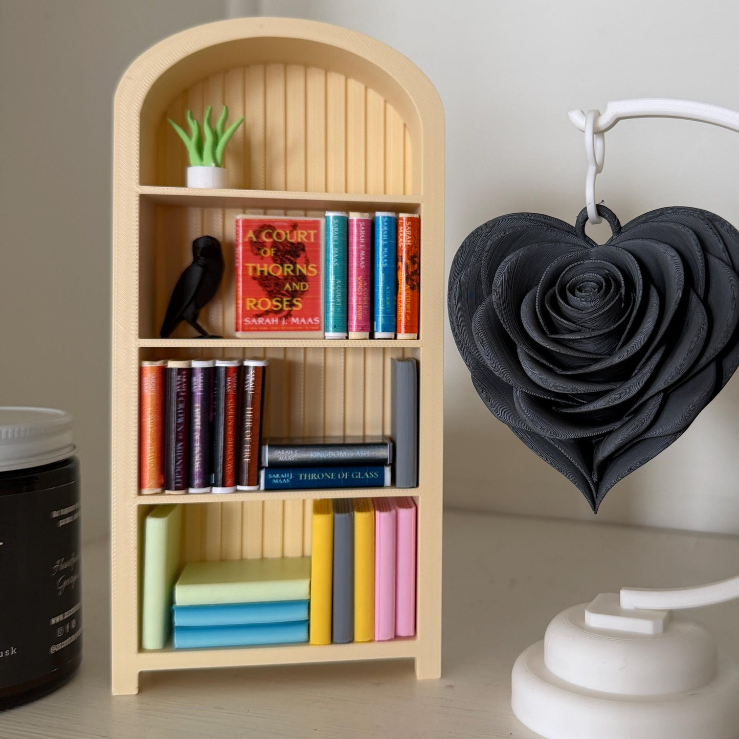 Miniature Arched Bookcase Book Tracker