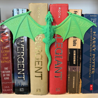 Dragon Book Spine Hugger | Fantasy 3D Printed Bookshelf Decor